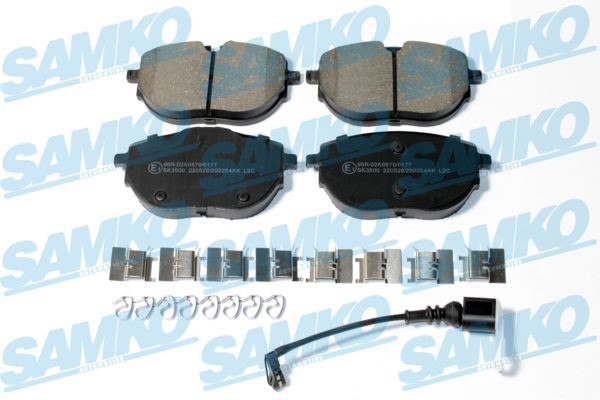 SAMKO 5SP2254AK: Piduriklotsid koos lisadega