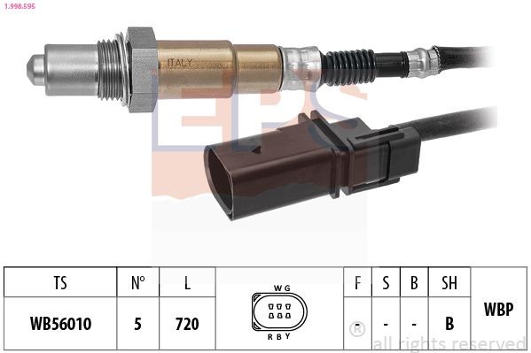 EPS 1.998.595: Lambda andur Made in Italy - OE Equivalent