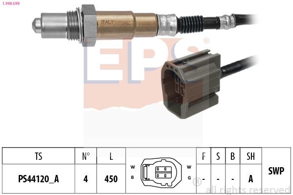 EPS 1.998.599: Lambda andur Made in Italy - OE Equivalent