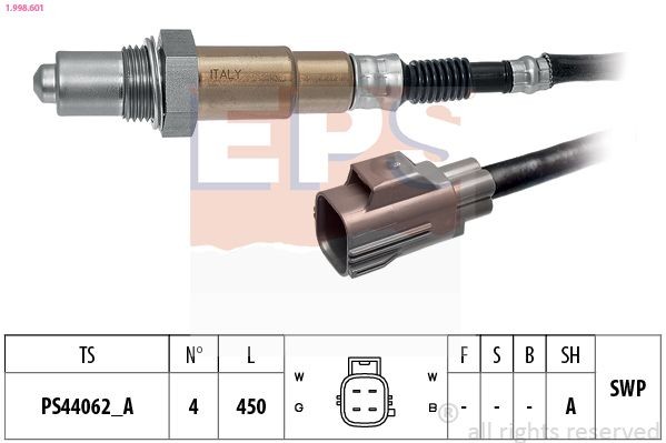 EPS 1.998.601: Lambda andur Made in Italy - OE Equivalent