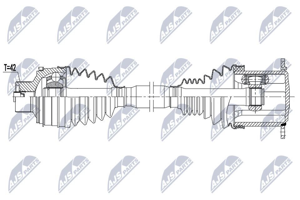 NTY NPW-AU-037: Veovõll esisild vasakul, esisild paremal, 468mm