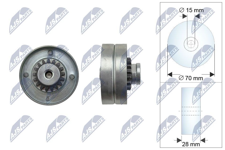 NTY RNK-RE-020M: Pingutusrull, soonrihm Ø: 70mm, Ø: 70mm