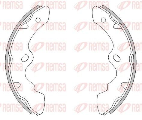 REMSA 4484.00: Set saboti frana puntea spate, 228mm