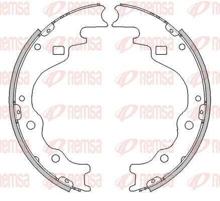 REMSA 4497.00: Set saboti frana puntea spate, 259mm