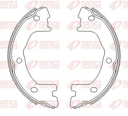 REMSA 4524.00: Piduriklotside komplekt, seisupidur Tagasild, 171mm