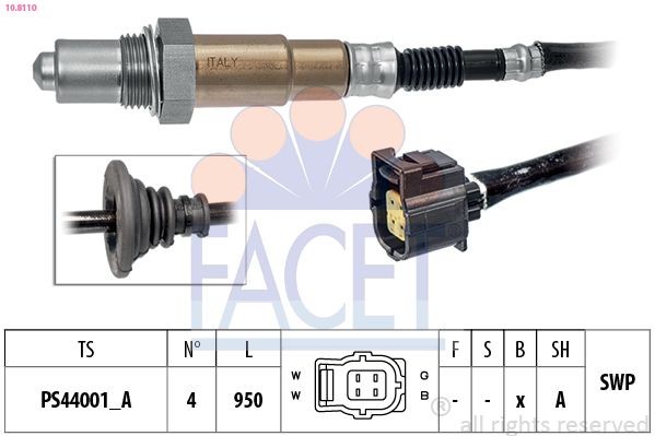 FACET 10.8110: Lambda andur Made in Italy - OE Equivalent
