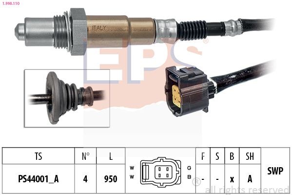 EPS 1.998.110: Lambda jutiklis Made in Italy - OE Equivalent
