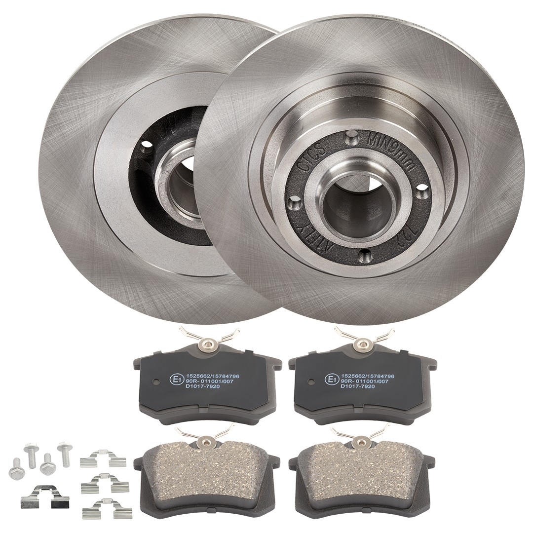 RIDEX 3405B1846: Pidurikomplekt, ketaspidur Tagasild, Ø: 270mm, täis