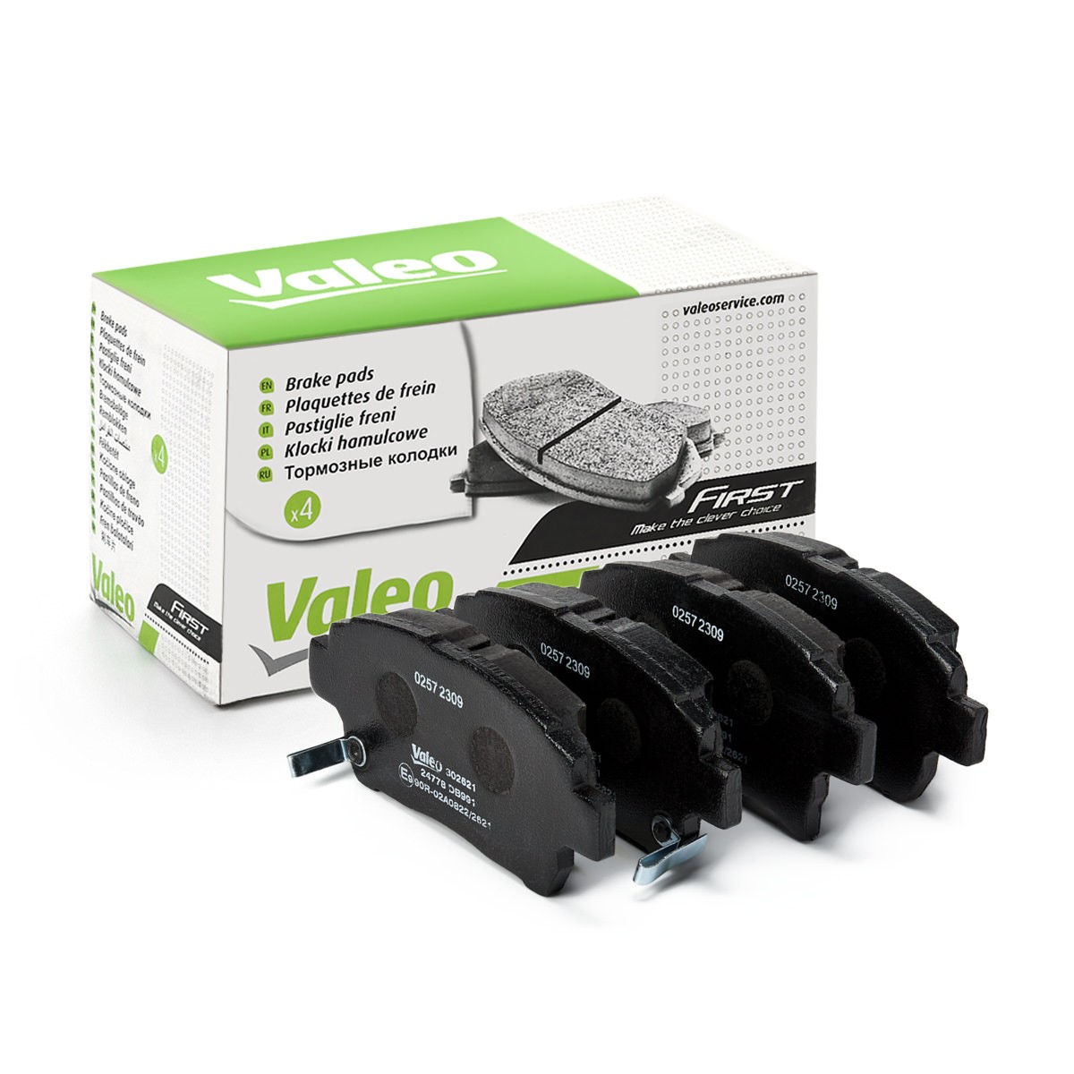 VALEO 302621: Plăcuțe de frână FIRST punte fata, fata tabla anti-scartait