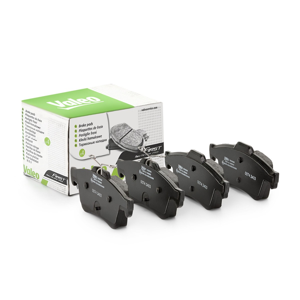VALEO 302636: Bremsbeläge FIRST Hinterachse, mit Anti-Quietsch-Blech