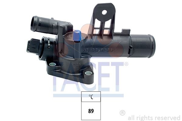 FACET 7.7926: Termostaat, Jahutusvedelik Made in Italy - OE Equivalent 89°C, koos tihendiga