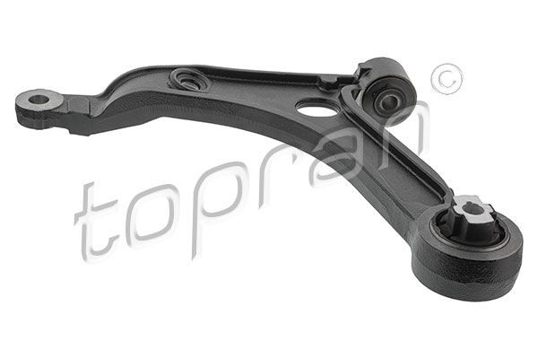 TOPRAN 722 981: Braccio oscillante, sospensione ruota Assale anteriore Sx, Acciaio fuso, con cuscinetto in gomma, senza snodo portante/di guida