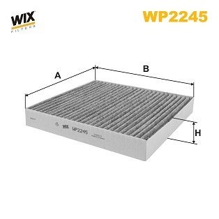WIX FILTERS WP2245: Filter, salongiõhk Aktiivsöefilter