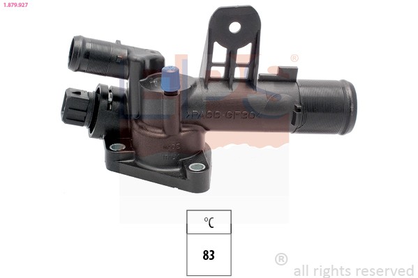 EPS 1.879.927: Termostaat, Jahutusvedelik Made in Italy - OE Equivalent 83°C, koos tihendiga