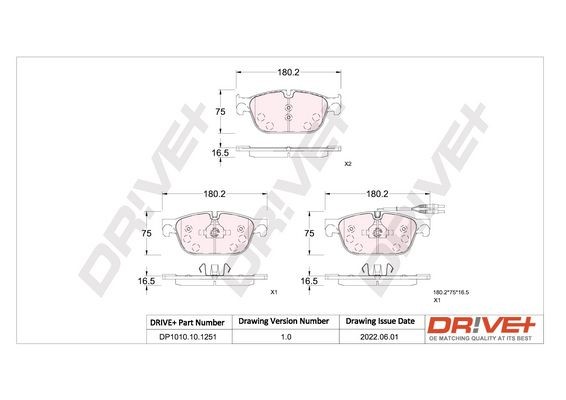 Dr!ve+ DP1010.10.1251: Piduriklotsid