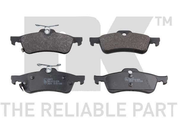 NK 224579: Plăcuțe de frână fara accesorii, cu tabla anti scartait