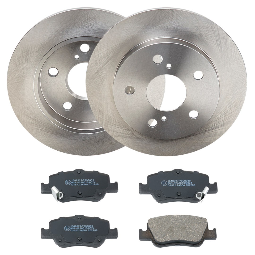 RIDEX 3405B3318: Pidurikomplekt, ketaspidur Tagasild, Ø: 259,0mm, täis