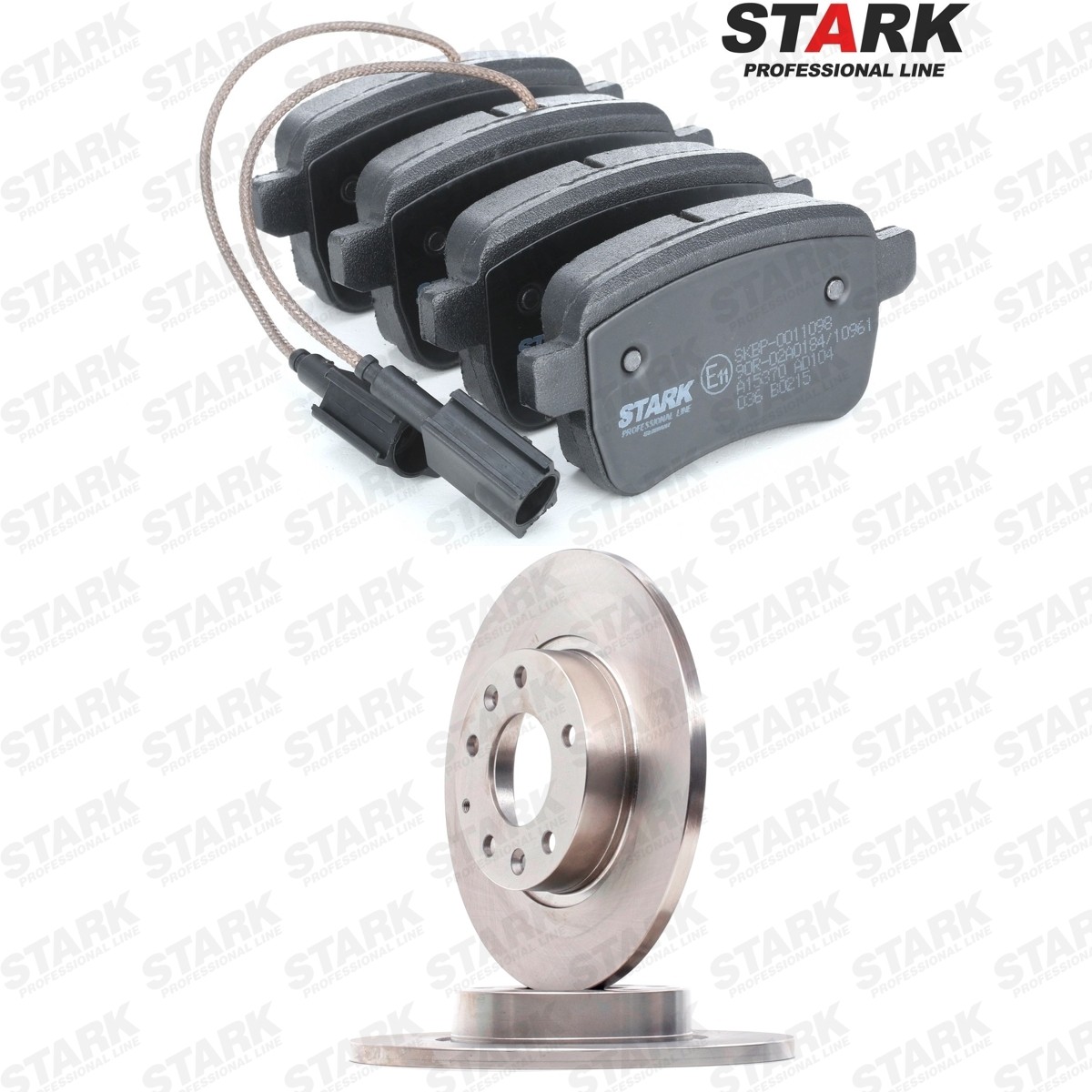 STARK SKBK-10993376: Kit dischi e pastiglie Assale posteriore, pieno