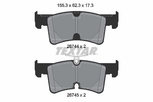 TEXTAR 2674401: Plaquettes de frein Q+
