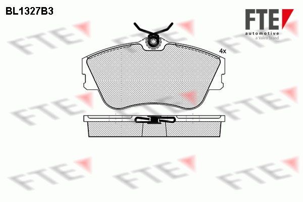 FTE 9010118: Plăcuțe de frână punte fata