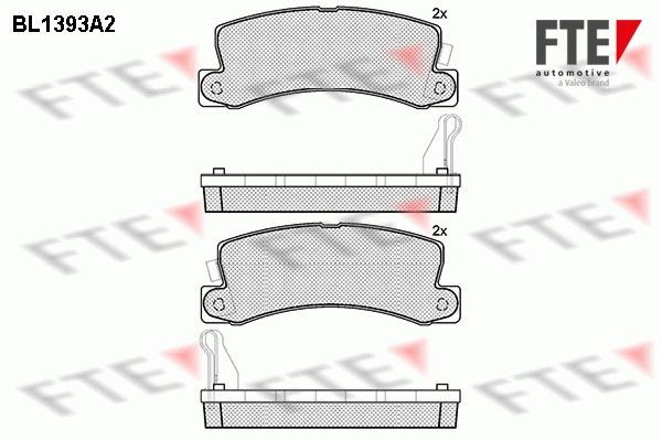 FTE 9010168: Plăcuțe de frână puntea spate