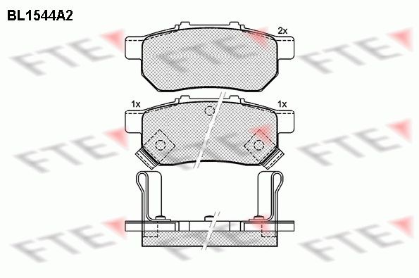 FTE 9010240: Plăcuțe de frână puntea spate