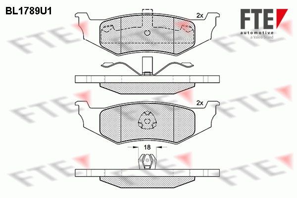 FTE 9010360: Plăcuțe de frână puntea spate