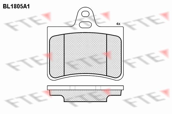 FTE 9010381: Plaquettes de frein Essieu arrière