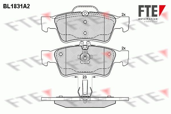 FTE 9010410: Plăcuțe de frână puntea spate
