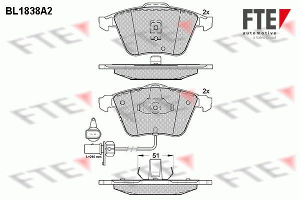 FTE 9010414: Plăcuțe de frână punte fata