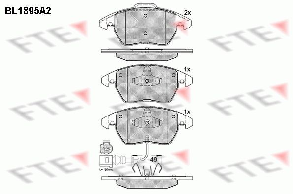 FTE 9010483: Bromsbelägg framaxel
