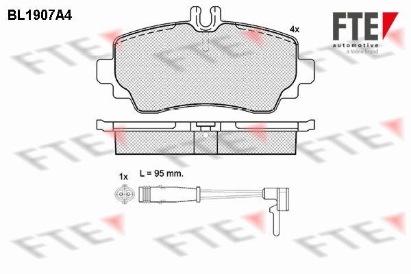 FTE 9010496: Plaquettes de frein Essieu avant