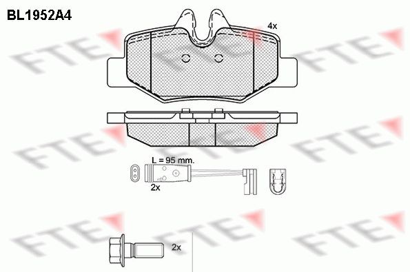FTE 9010538: Plaquettes de frein Essieu arrière