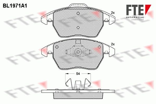 FTE 9010556: Kit pastiglie freni Assale anteriore