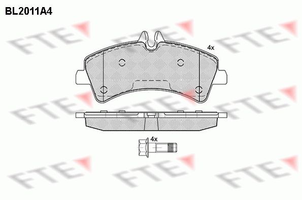 FTE 9010598: Plăcuțe de frână puntea spate