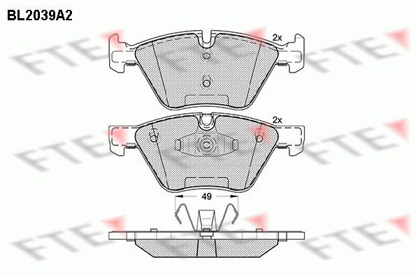 FTE 9010625: Plaquettes de frein Essieu avant