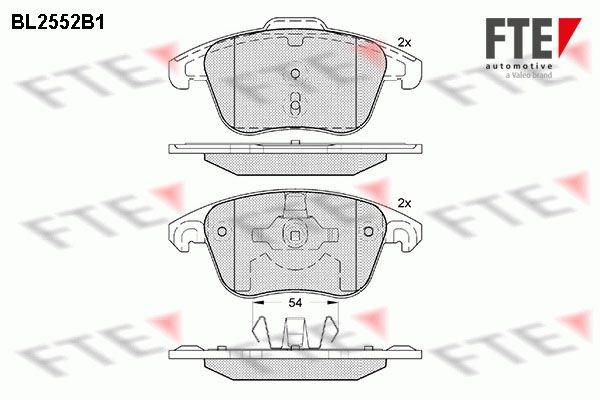 FTE 9010806: Plăcuțe de frână punte fata