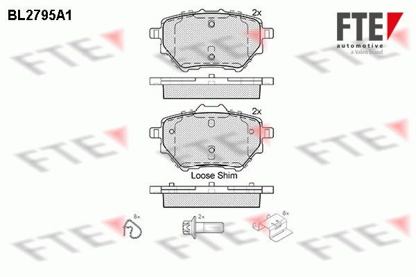FTE 9010988: Plăcuțe de frână puntea spate