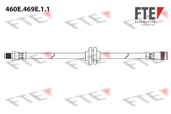 FTE 9240966: Furtun frana 460mm, cu furtun de protectie