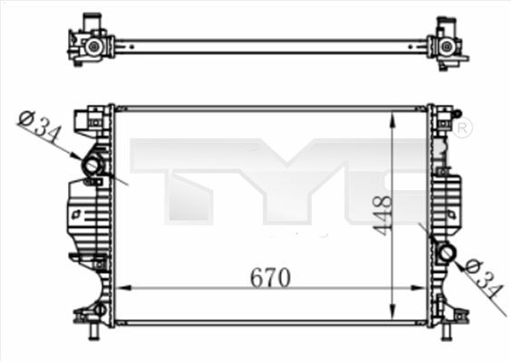 TYC 710-0060: Radiator, motorkjøling