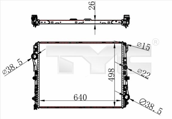 TYC 721-0022: Radiateur du moteur