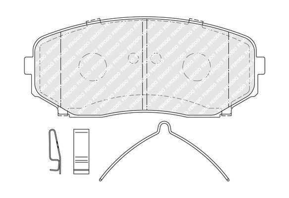 FERODO FDB5285: Plăcuțe de frână PREMIER ECO FRICTION cu acceasorii
