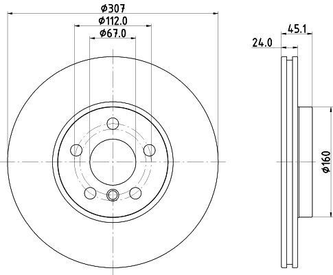 MINTEX MDC3179C: Piduriketas Ø: 307mm, sisemine õhutus, Ø: 307mm, kaetud, ilma rattakeskmeta, ilma rattalaagrita, ilma rattakinnituspoltideta