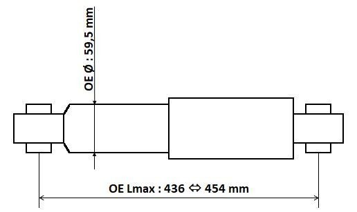 KYB 3450003: Amortizor Excel-G puntea spate, presiune gas, Telescop - amortizor