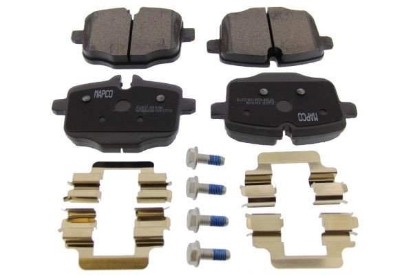 MAPCO 6033: Plaquettes de frein Essieu arrière, avec accessoires, avec vis d'étrier de frein