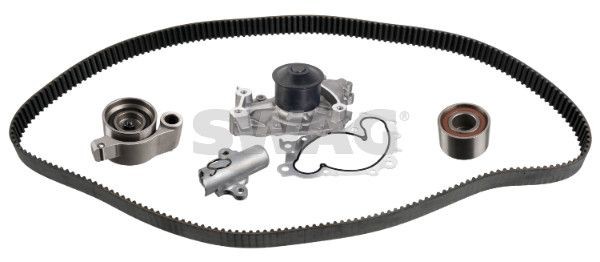 SWAG 33 10 7337: Kit de distribution + pompe à eau Nbr. dents: 211, avec joint d'étanchéite, avec pompe à eau