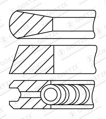 GOETZE ENGINE 08-320206-30: Kit fasce elastiche