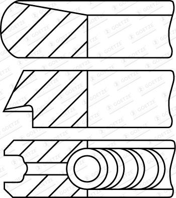 GOETZE ENGINE 08-453107-00: Kit fasce elastiche