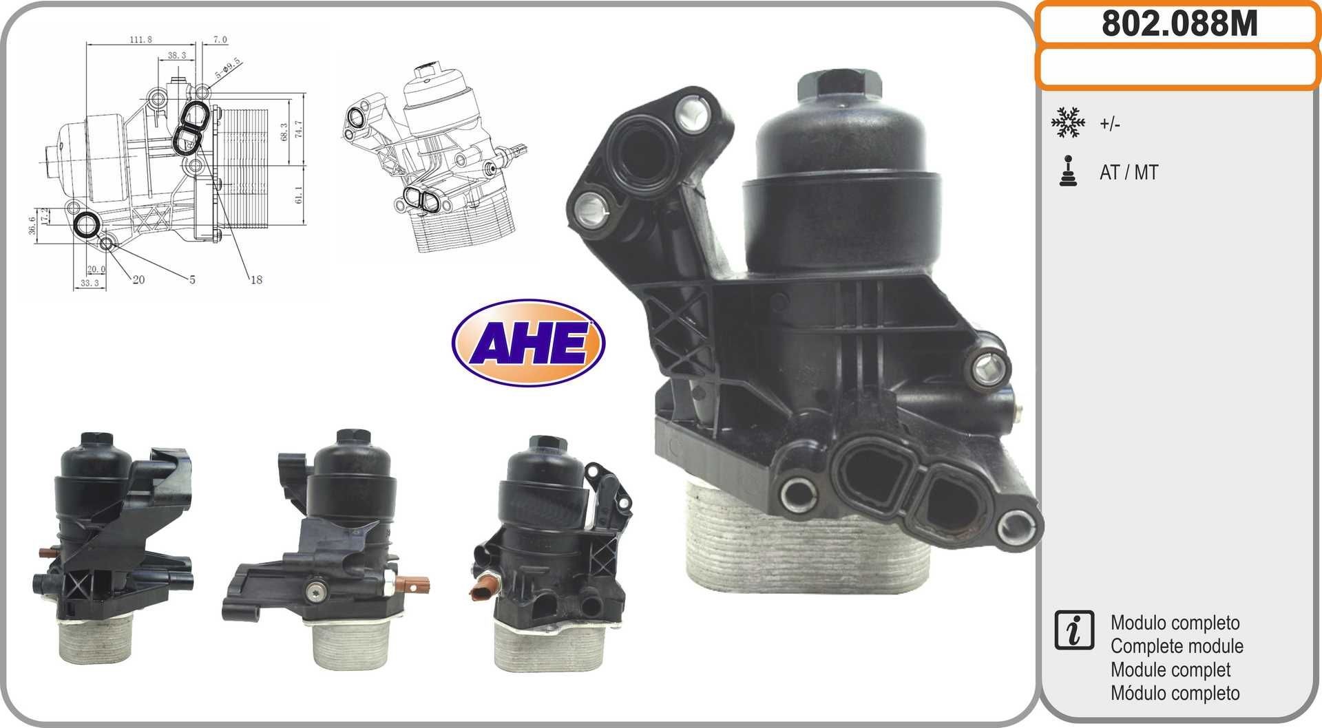 AHE 802.088M: Radiator ulei, ulei motor