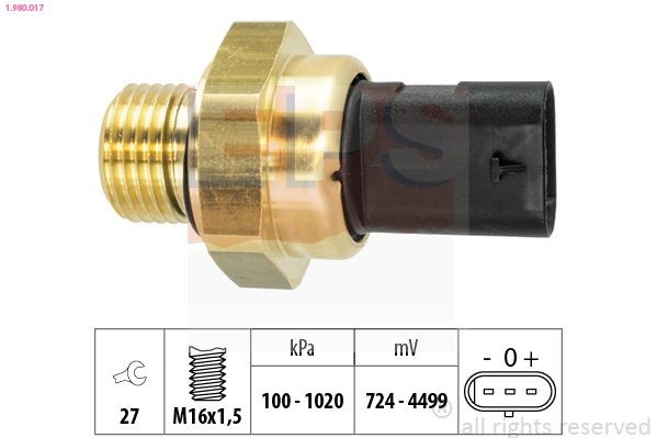 EPS 1.980.017: Sensor, oljetrykk Made in Italy - OE Equivalent